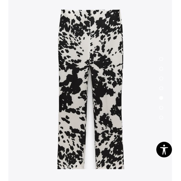 ZARA ANIMAL PRINT MINI FLARE PANTS - Picture 2 of 3
